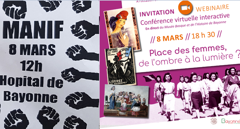 DROITS DES FEMMES : LES RDV DU 8 MARS EN PAYS BASQUE
